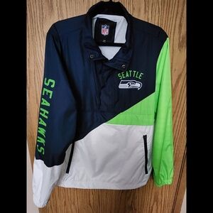 Seattle Seahawks Quarter Zip Lined Pullover